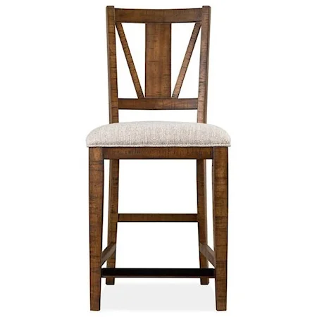 Counter Stool with Upholstered Seat